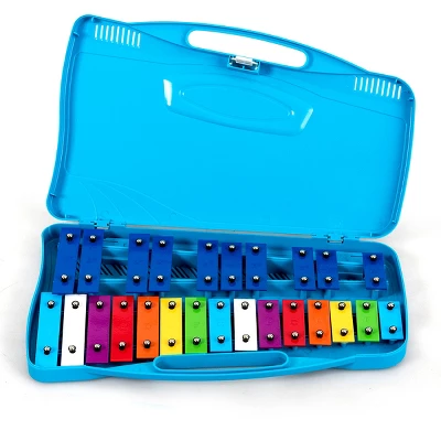 Costway 25 Notes Kids Glockenspiel Chromatic Metal Xylophone W/Case And 2 Mallets 8 Costway 25 Notes Kids Glockenspiel Chromatic Metal Xylophone W/Case And 2 Mallets - Image 8