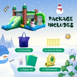 Costway 6-in-1 Winter Themed Snowman Inflatable Castle Kids Jumping House With 735W Blower 15 Costway 6-in-1 Winter Themed Snowman Inflatable Castle Kids Jumping House With 735W Blower -Costway Store GUEST 00a802db a3d5 4183 bfaa 272c7a3bd211