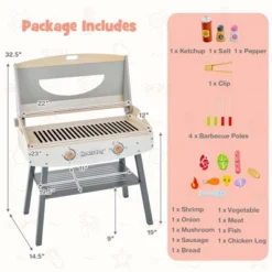 Costway Kids Barbecue Grill Playset, Wooden Kitchen Playset With Clip 4 BBQ Poles 11 Costway Kids Barbecue Grill Playset, Wooden Kitchen Playset With Clip 4 BBQ Poles -Costway Store GUEST 0140341d ef72 45d3 862b 2b986bfb4b2d
