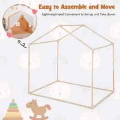 Costway Kid's Play Tent Toddler Playhouse Castle Solid Wood Frame With Washable Mat Orange/Pink 19 Costway Kid's Play Tent Toddler Playhouse Castle Solid Wood Frame With Washable Mat Orange/Pink -Costway Store GUEST 01842727 562f 4922 b0f6 edf162d77924