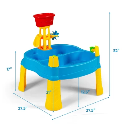 Costway Kids Sand And Water Table Activity Table Sandbox W/ 18 Pcs Accessories 1 Costway Kids Sand And Water Table Activity Table Sandbox W/ 18 Pcs Accessories