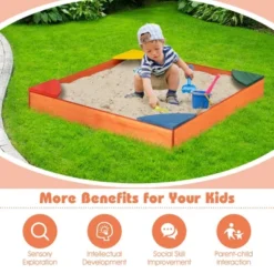 Costway Kids Wooden Backyard Sandbox W/ Built-in Corner Seating Kid's Outdoor Furniture 15 Costway Kids Wooden Backyard Sandbox W/ Built-in Corner Seating Kid's Outdoor Furniture -Costway Store GUEST 027b7070 a0b1 46a0 ae98 ace267087f51
