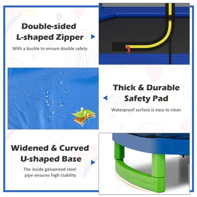 Costway 7FT Kids Trampoline Outdoor Indoor Recreational Bounce Jumper ASTM Approved 4 Costway 7FT Kids Trampoline Outdoor Indoor Recreational Bounce Jumper ASTM Approved - Image 4