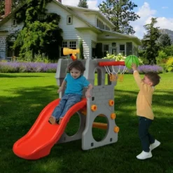 Children Climber Slide Set W/ Basketball Hoop And Telescope Toy Indoor & Outdoor 11 Children Climber Slide Set W/ Basketball Hoop And Telescope Toy Indoor & Outdoor -Costway Store GUEST 03a3db4a 096a 484b 844e 90ad3d314a34
