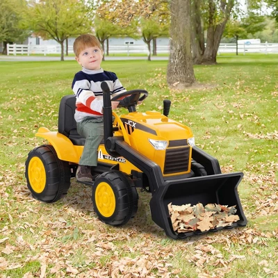 Costway 12V Kids Ride On Excavator Digger Electric Bulldozer Tractor RC With Light & Music 4 Costway 12V Kids Ride On Excavator Digger Electric Bulldozer Tractor RC With Light & Music - Image 4