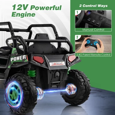 Costway 12V Kids Ride On UTV Electric Off-Road Truck Remote W/ LED Lights & Music 4 Costway 12V Kids Ride On UTV Electric Off-Road Truck Remote W/ LED Lights & Music - Image 4