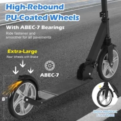 Costway Folding Kick Scooter Lightweight Sports Scooter For Teens Adult Wish Strap 8'' Wheel -Costway Store GUEST 06d1d12a 6fb2 4f29 a711 ac88ee10fef5