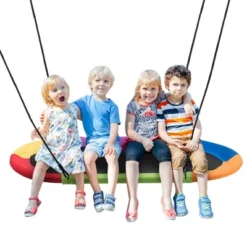 Costway 60'' Saucer Tree Swing Surf Outdoor Adjustable Kids Giant Oval Platform Swing Set Colorful/Blue/Green/Purple 22 Costway 60'' Saucer Tree Swing Surf Outdoor Adjustable Kids Giant Oval Platform Swing Set Colorful/Blue/Green/Purple -Costway Store GUEST 0707318c 3be5 4acd 8890 444f409a51b9