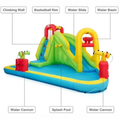 Costway Inflatable Water Slide Kids Bounce House W/480w Blower 5 Costway Inflatable Water Slide Kids Bounce House W/480w Blower - Image 5