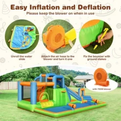 Costway Inflatable Water Slide Giant Bounce Castle With Dual Climbing Walls & 750W Blower 16 Costway Inflatable Water Slide Giant Bounce Castle With Dual Climbing Walls & 750W Blower -Costway Store GUEST 0784b933 9330 4ff3 8377 13ebbaae1934