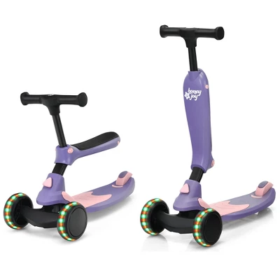 Honeyjoy Portable 3 Wheel Kids Scooter With Gravity Steering System PurpleBlueGreen 12 Honeyjoy Portable 3 Wheel Kids Scooter With Gravity Steering System PurpleBlueGreen - Image 12
