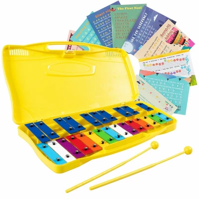 Costway 25 Notes Kids Glockenspiel Chromatic Metal Xylophone W/Case And 2 Mallets 12 Costway 25 Notes Kids Glockenspiel Chromatic Metal Xylophone W/Case And 2 Mallets - Image 12