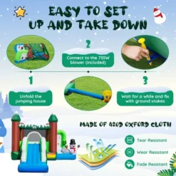 Costway 6-in-1 Winter Themed Snowman Inflatable Castle Kids Jumping House With 735W Blower 13 Costway 6-in-1 Winter Themed Snowman Inflatable Castle Kids Jumping House With 735W Blower -Costway Store GUEST 0a537544 63cd 407d 85d3 7a2e2c441784