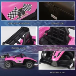 Costway 12V Kids Ride On Car Electric Racing Truck Remote Control W/ MP3 & Lights YellowPinkRed -Costway Store GUEST 0a8f1e68 7d6b 468b a16f 3ba0f77a3027