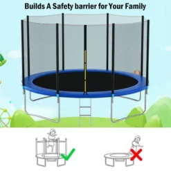 Costway 12/14/15/16FT Replacement Trampoline Safety Enclosure Net W/ Zipper & Buckle For 8/6 Poles 20 Costway 12/14/15/16FT Replacement Trampoline Safety Enclosure Net W/ Zipper & Buckle For 8/6 Poles -Costway Store GUEST 0b1bd63e 057a 4f64 8c82 f4ed3f46c137