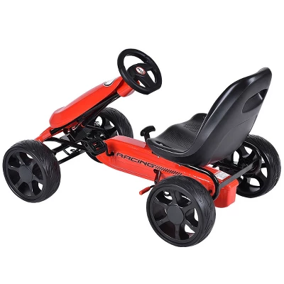 Costway Go Kart Kids Ride On Car Pedal Powered 4 Wheel Racer Stealth Outdoor Toy 3 Costway Go Kart Kids Ride On Car Pedal Powered 4 Wheel Racer Stealth Outdoor Toy - Image 3
