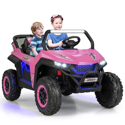 Costway 12V 2-Seater Kids Ride On UTV RC Electric Vehicle Suspension W/ Lights & Music 9 Costway 12V 2-Seater Kids Ride On UTV RC Electric Vehicle Suspension W/ Lights & Music - Image 9