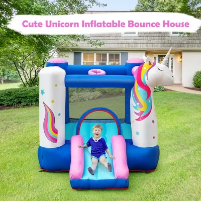 Costway Slide Bouncer Inflatable Jumping Castle Basketball Game W/ 480W Blower 3 Costway Slide Bouncer Inflatable Jumping Castle Basketball Game W/ 480W Blower - Image 3