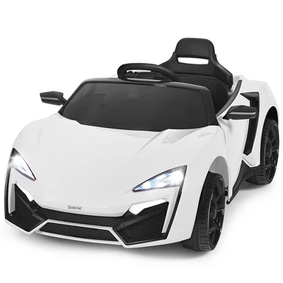 Costway 12V Kids Ride On Car 2.4G RC Electric Vehicle W/ Lights MP3 Openable Doors WhiteBlack RedPink 13 Costway 12V Kids Ride On Car 2.4G RC Electric Vehicle W/ Lights MP3 Openable Doors WhiteBlack RedPink - Image 13