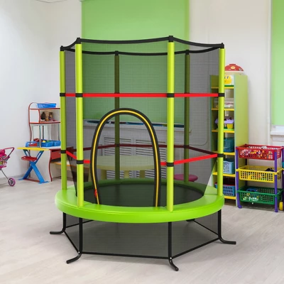 Costway Youth Jumping Round Trampoline 55'' Exercise W/ Safety Pad Enclosure Combo Kids BlueGreeRed 8 Costway Youth Jumping Round Trampoline 55'' Exercise W/ Safety Pad Enclosure Combo Kids BlueGreeRed - Image 8