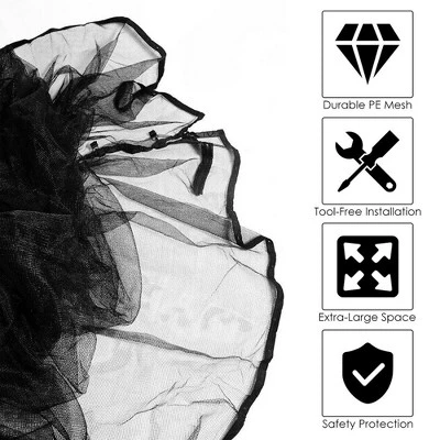 Costway 12/14/15/16FT Replacement Trampoline Safety Enclosure Net W/ Zipper & Buckle For 8/6 Poles 1 Costway 12/14/15/16FT Replacement Trampoline Safety Enclosure Net W/ Zipper & Buckle For 8/6 Poles