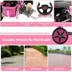 Costway 12V Kids Electric Go Kart Foldable Quad Racing Ride On Toy Car With Flashing Light Pink/Red 13 Costway 12V Kids Electric Go Kart Foldable Quad Racing Ride On Toy Car With Flashing Light Pink/Red -Costway Store GUEST 0ef5407c d11e 4498 84a9 f233e8992cad