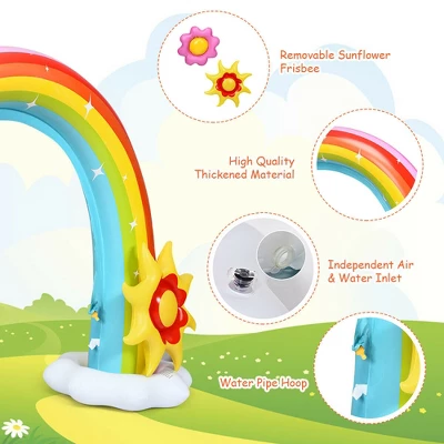 Costway Inflatable Rainbow Sprinkler Summer Outdoor Kids Spray Water Toy Yard Party Pool 5 Costway Inflatable Rainbow Sprinkler Summer Outdoor Kids Spray Water Toy Yard Party Pool - Image 5