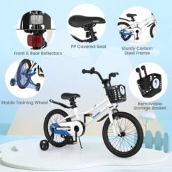 Costway 18'' Kid's Bike With Removable Training Wheels & Basket For 4-8 Years Old White/Blue/Red/Skyblue 20 Costway 18'' Kid's Bike With Removable Training Wheels & Basket For 4-8 Years Old White/Blue/Red/Skyblue -Costway Store GUEST 12c115c6 edba 49be 8f1a 1833de35a01b