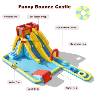 Costway 7 In 1 Inflatable Dual Slide Water Park Climbing Bouncer 8 Costway 7 In 1 Inflatable Dual Slide Water Park Climbing Bouncer - Image 8