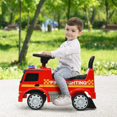 Costway Kids Ride On Fire Engine Licensed Mercedes Benz Push And Ride Racer Red 1 Costway Kids Ride On Fire Engine Licensed Mercedes Benz Push And Ride Racer Red