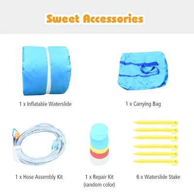 Costway Inflatable Water Slide Crab Dual Slide Bounce House Splash Pool W/ 950W Blower 5 Costway Inflatable Water Slide Crab Dual Slide Bounce House Splash Pool W/ 950W Blower - Image 5