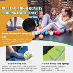 Costway 8 FT Recreational Trampoline W/ Basketball Hoop Safety Enclosure Net Ladder 13 Costway 8 FT Recreational Trampoline W/ Basketball Hoop Safety Enclosure Net Ladder -Costway Store GUEST 1658c5d8 e7d7 426e 9d78 db137f36d875