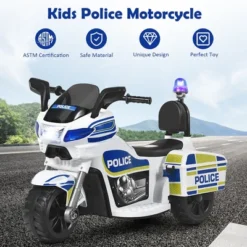 Costway 6V Kids Ride On Police Motorcycle Trike 3-Wheel W/ Headlight And Flashing Siren, White 12 Costway 6V Kids Ride On Police Motorcycle Trike 3-Wheel W/ Headlight And Flashing Siren, White -Costway Store GUEST 172b6e66 d4cd 4335 a09e f97032b7c775