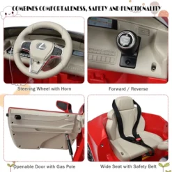 Costway 12V Kids Ride On Car Lexus LC500 Licensed Remote Control Electric Vehicle Red 15 Costway 12V Kids Ride On Car Lexus LC500 Licensed Remote Control Electric Vehicle Red -Costway Store GUEST 184f74cf 4227 4ee1 a44f 16e1ed91b426