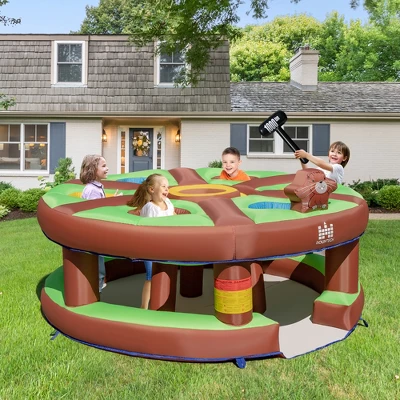Costway Inflatable Whack-a-Mole Themed Castle For Kids Interactive Game W/ 480W Blower 1 Costway Inflatable Whack-a-Mole Themed Castle For Kids Interactive Game W/ 480W Blower