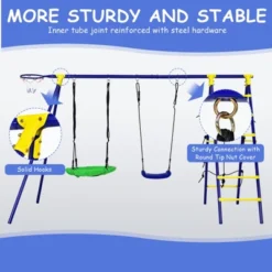 Costway 5-In-1 Outdoor Kids Swing Set W/ Heavy Duty Swing Frame & Ground Stakes Backyard 12 Costway 5-In-1 Outdoor Kids Swing Set W/ Heavy Duty Swing Frame & Ground Stakes Backyard -Costway Store GUEST 19aa1684 5fe2 4d89 a669 761f7862d968