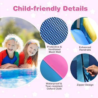 Costway Inflatable Bounce House Sweet Candy Bouncy Castle W/ Water Slide& 480W Blower 6 Costway Inflatable Bounce House Sweet Candy Bouncy Castle W/ Water Slide& 480W Blower - Image 6