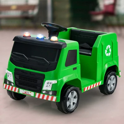 Costway 12V Recycling Garbage Truck Electric Ride On Toy Remote W/Recycling Accessories 1 Costway 12V Recycling Garbage Truck Electric Ride On Toy Remote W/Recycling Accessories