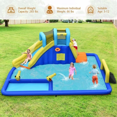 Costway Inflatable Water Slide Bounce House Climbing Wall Without Blower 4 Costway Inflatable Water Slide Bounce House Climbing Wall Without Blower - Image 4