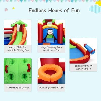 Costway Inflatable Slide Bouncer And Water Park Bounce House Splash Pool Water Cannon 4 Costway Inflatable Slide Bouncer And Water Park Bounce House Splash Pool Water Cannon - Image 4