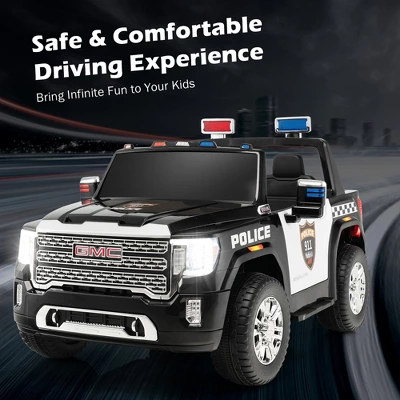 Costway 12V Licensed GMC Kids Ride On Police Car 2-Seater Truck W/Remote Control & Music 2 Costway 12V Licensed GMC Kids Ride On Police Car 2-Seater Truck W/Remote Control & Music - Image 2