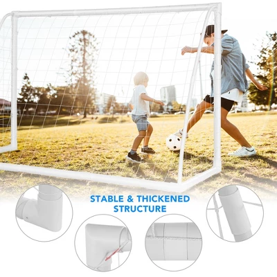Costway 6 FT X 4 FT Portable Kids Soccer Goal Quick Set-up For Backyard Soccer Training 3 Costway 6 FT X 4 FT Portable Kids Soccer Goal Quick Set-up For Backyard Soccer Training - Image 3