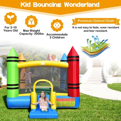 Costway Inflatable Bounce House Kids Jumping Castle W/ Slide&Ocean Balls Blower Excluded 3 Costway Inflatable Bounce House Kids Jumping Castle W/ Slide&Ocean Balls Blower Excluded - Image 3