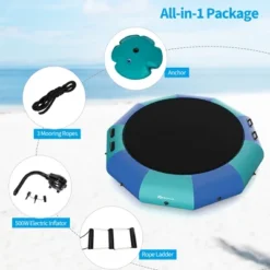 Costway 12FT Inflatable Water Bouncer Splash Padded Water Trampoline BlueYellow 18 Costway 12FT Inflatable Water Bouncer Splash Padded Water Trampoline BlueYellow -Costway Store GUEST 20aeef65 b874 448f 804c 0b1ed94ae899