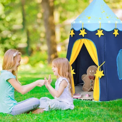 Costway Kids Foldable Pop Up Play Tent W/ Star Lights Carry Bag Indoor Outdoor 4 Costway Kids Foldable Pop Up Play Tent W/ Star Lights Carry Bag Indoor Outdoor - Image 4