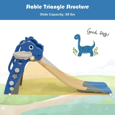 Costway 3 In 1 Kids Slide Baby Play Climber Slide Set W/Basketball Hoop 5 Costway 3 In 1 Kids Slide Baby Play Climber Slide Set W/Basketball Hoop - Image 5