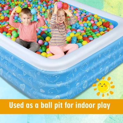 Costway Inflatable Swimming Pool 120'' X 72'' X 22'' Full-Sized Family Swimming Pool 9 Costway Inflatable Swimming Pool 120'' X 72'' X 22'' Full-Sized Family Swimming Pool - Image 9