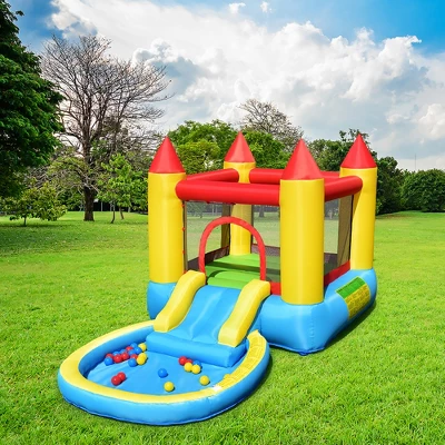Costway Inflatable Bounce House Kids Slide Jumping Castle Bouncer W/ Balls Pool & Bag 3 Costway Inflatable Bounce House Kids Slide Jumping Castle Bouncer W/ Balls Pool & Bag - Image 3