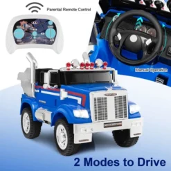 Costway 12V Licensed Freightliner Kids Ride On Truck Car RC W/ Dump Box & Lights RedBlue 16 Costway 12V Licensed Freightliner Kids Ride On Truck Car RC W/ Dump Box & Lights RedBlue -Costway Store GUEST 22efc4ef 5340 430f b7b0 2d6284c54040