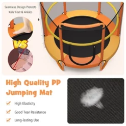 Costway 5FT Kids 3-in-1 Game Trampoline Seamless W/ Enclosure Net Spring Pad In/ Outdoor 13 Costway 5FT Kids 3-in-1 Game Trampoline Seamless W/ Enclosure Net Spring Pad In/ Outdoor -Costway Store GUEST 23214ac9 59f0 4e3c 90f4 d4e4b0509162